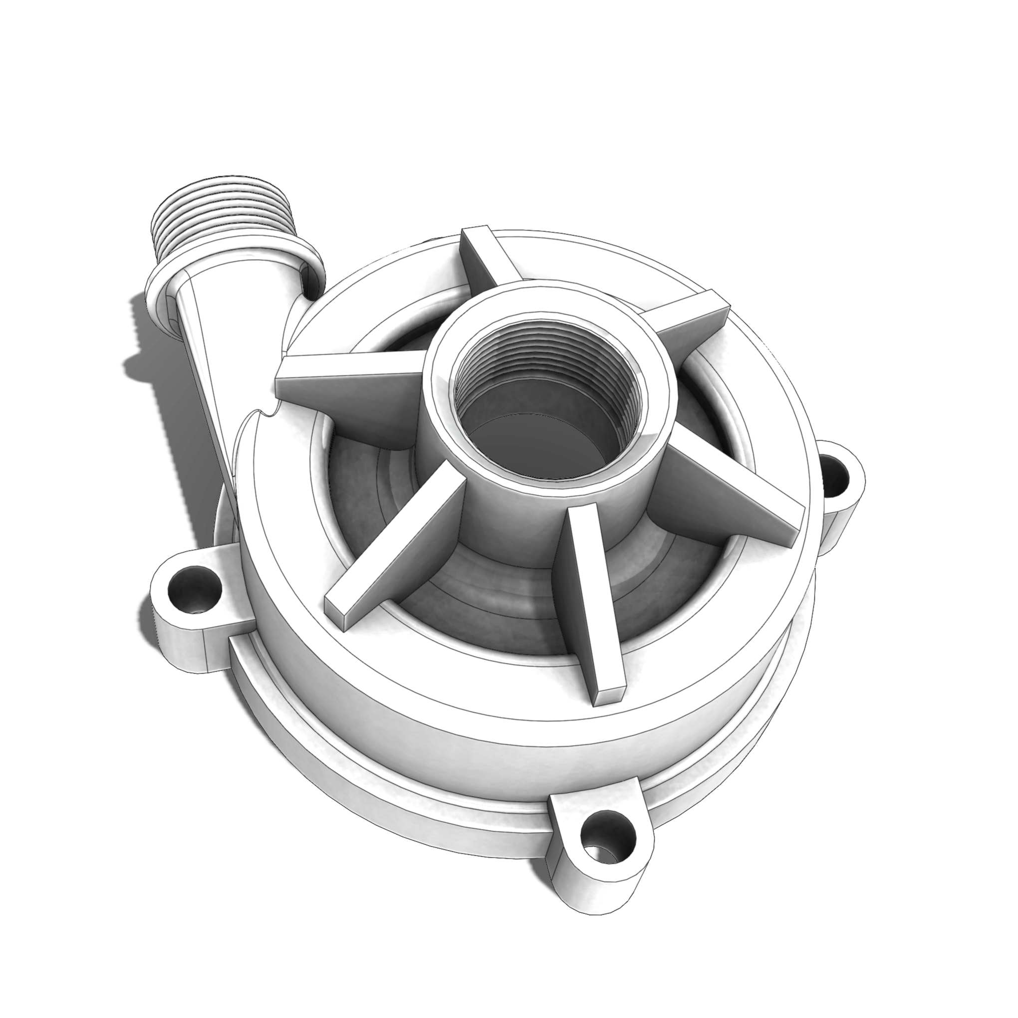 Serfilco 44-4363 suction casing — EC series, CPVC — serfilco pump by Serfilco